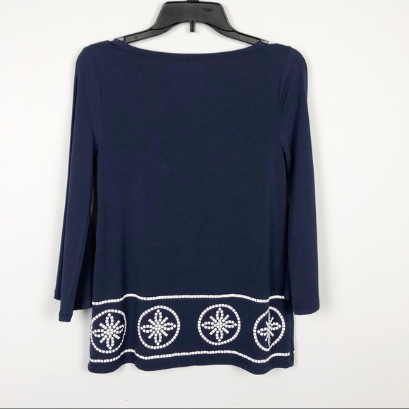 MICHAEL Michael Kors Boat Neck Studded Top - Picture 3 of 5